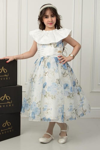 فستان هديل أورجينزا مشجر مع فصوص لول راقي .. فستان...