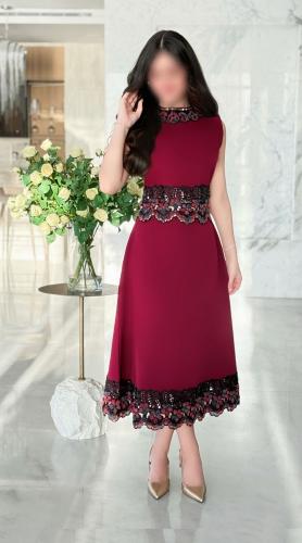 طقم نورا الفاخر باربي عودي مطرز .. فستان السن المح...