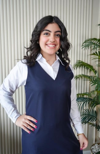 مريول مدرسي بناتي ثانوية سادة