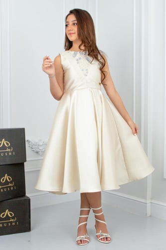 فستان سهرة ميكادو بيج للسن المحير