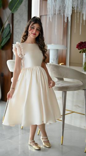 فستان السن المحير ميكادو بيج كشكش على الكتف