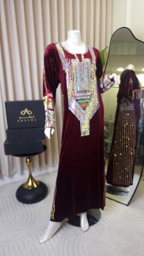 جلابية عسيري مخمل عودي فاخرة