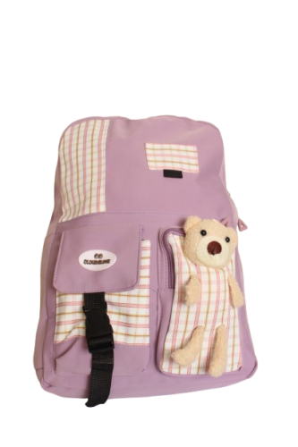 شنطة مدرسية موف فاتح