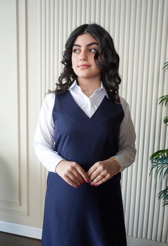 مريول مدرسي بناتي ثانوية سادة