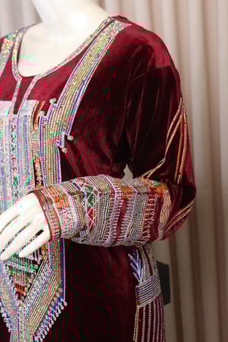 جلابية عسيري مخمل عودي فاخرة