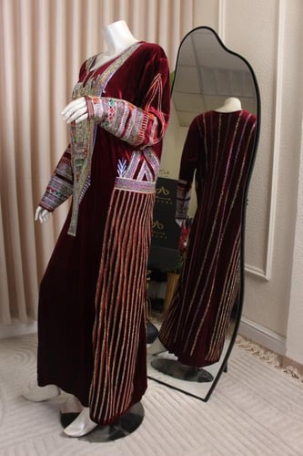 جلابية عسيري مخمل عودي فاخرة