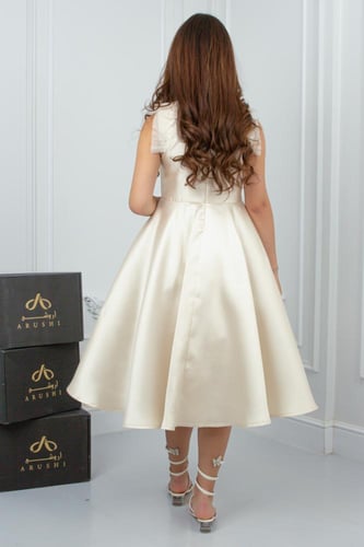 فستان سهرة ميكادو بيج للسن المحير