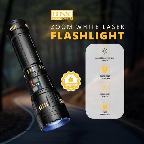 كشاف LED قوي للرحلات اضاءة ساطعة وشاحن متنقل في جه...