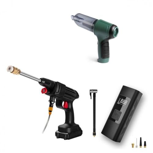 باستك - بكج العناية بالسيارة مضخة ماء ومكنسة ومنفا...