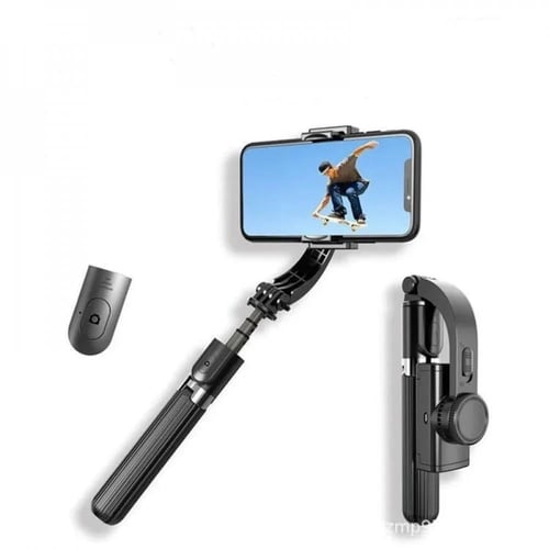 جهاز تثبيت مانع للاهتزاز مع عصا سيلفي وترايبود وري...