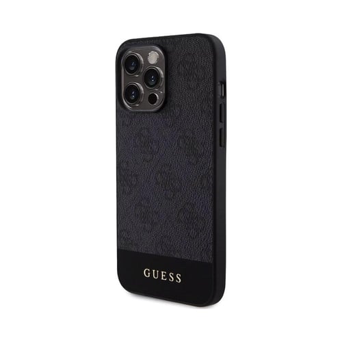 Guess كفر ايفون 15 برو جلدي أسود