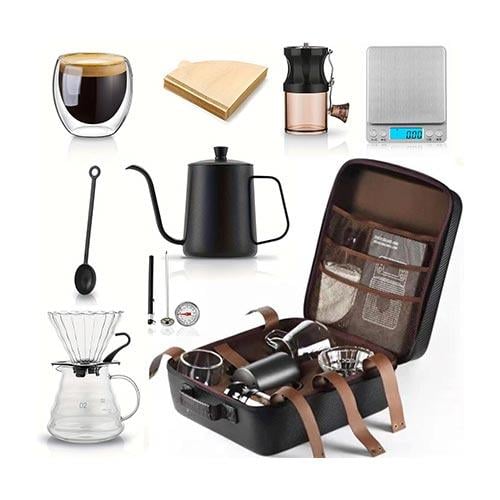 شنطة ادوات القهوة المختصة - V60 - تحتوي على 12 قطع...