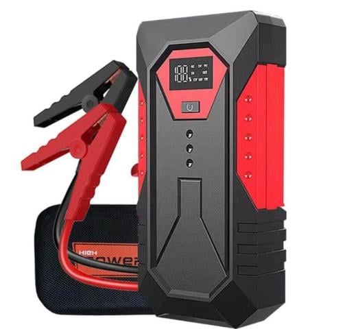 اشتراك سيارة متنقل 6900mAh مع كشاف وشاشة رقمي من د...