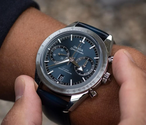 ساعة يد اوميغا الرجالية جلد