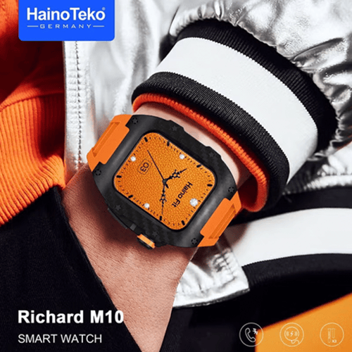 ساعة ريتشارد الفخمة شاشة اموليد مع 3 سيور + شاحن ل...