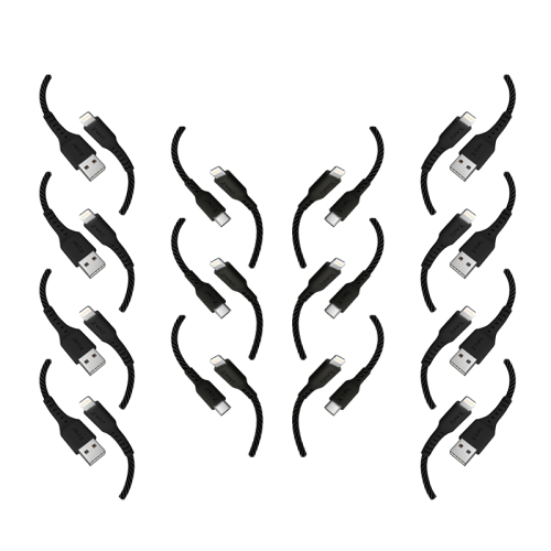 عرض خاص: 14 كيبل شحن قماشية USB طول 1 متر حسب اختي...