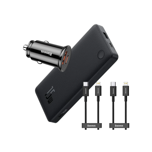 عرض خاص: بطارية شحن 10 الاف بقوة 15 واط مع كيبلين...