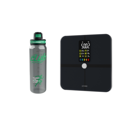 ميزان الكتروني ذكي مع مطارة ماء رياضية 1000 ml