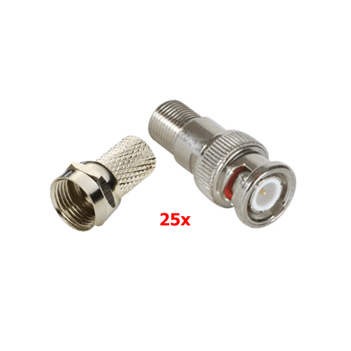 مجموعة موصلات - 25 قطعة - BNC