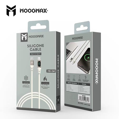 MOOGMAX سلك TYPC TO TYPC مع عداد ذكي