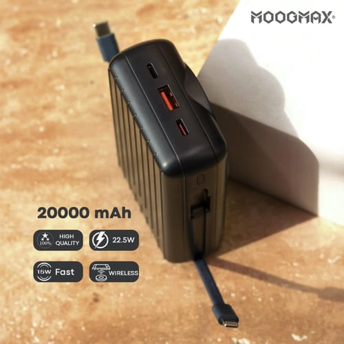 MOOGMAX شاحن متنقل 20000 ترنك 15W PD 4IN1