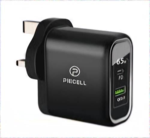 PIECELL شاحن منزلي 65W ثلاث منافذ USB + 2PD