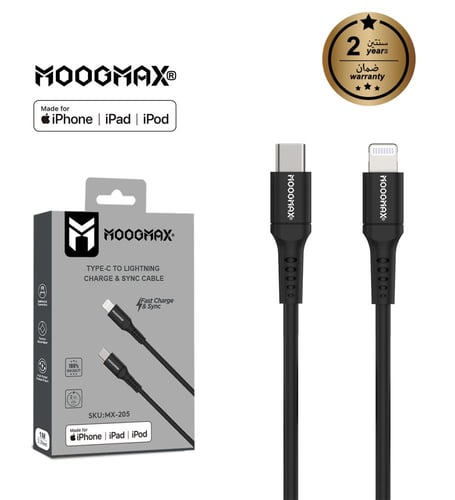 MOOGMAX سلك TYPC TO LIGHTNING 1M