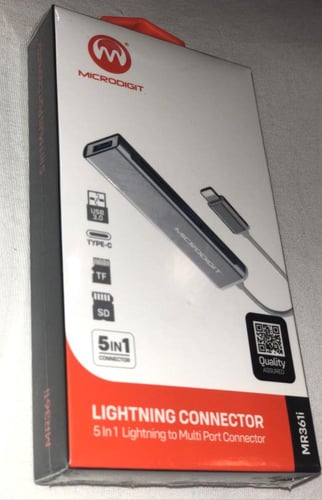 MICRODIGIT موزع 5IN1 LIGHTNING