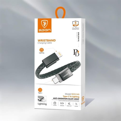 SPON سلك من TYPC الى Lighting سوارة اليد