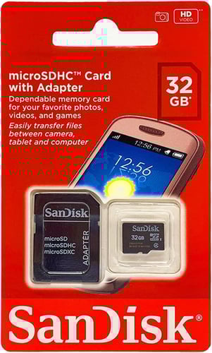 SanDisk كرت ذاكرة تخزين 32GB