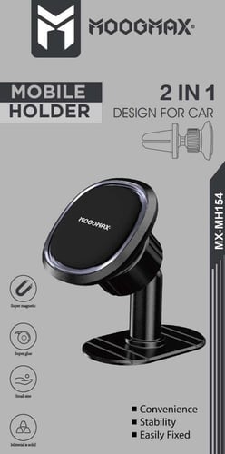MOOGMAX قاعدة جوال بالسيارة مغناطيس MH154 2in1
