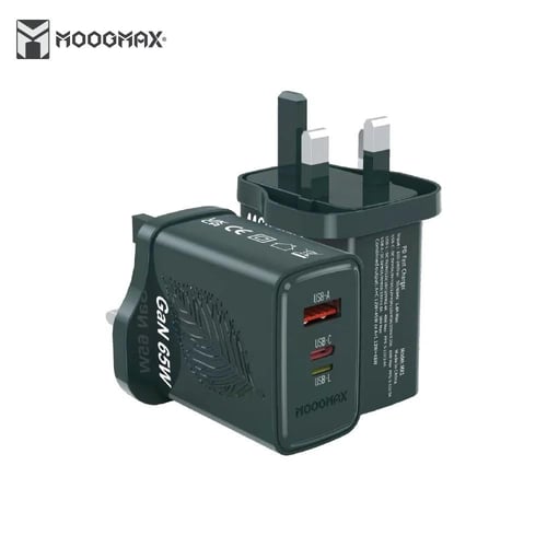 MOOGMAX شاحن منزلي - 35W - ثلاث منافذ - IP + PD +...