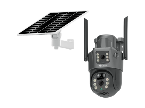 كاميرا طاقة شمسية V380 PTZ عدستين 4G