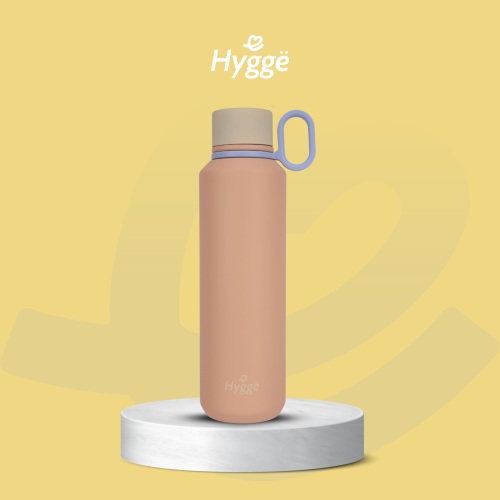 حافظة حرارية باللون خوخي تحفظ الحرارة والبرودة ، م...