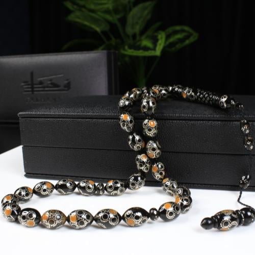 سبحة فاخرة من حجر اليسر الطبيعي