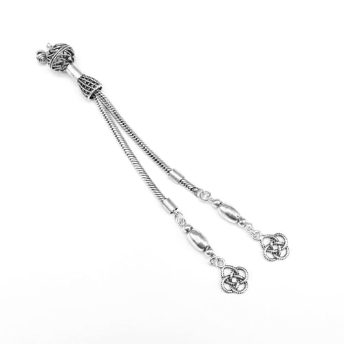 كركوشة فضة 925 بطول 13 سم – تصميم فاخر