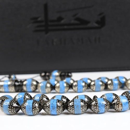 سبحة يسر طبيعي.. مطعم بالفضة والفيروز