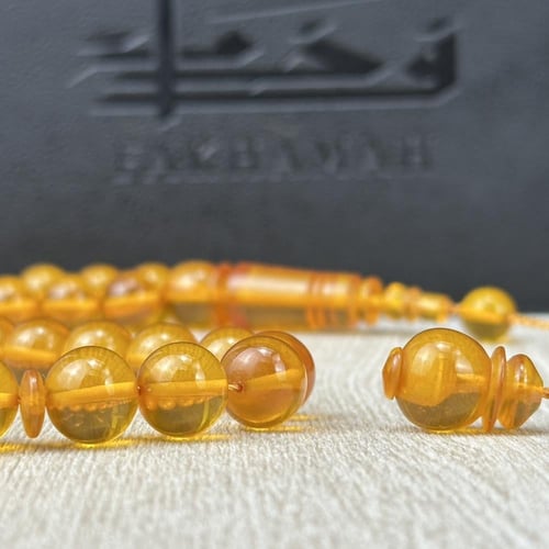 مسباح زعفراني أصفر شفاف