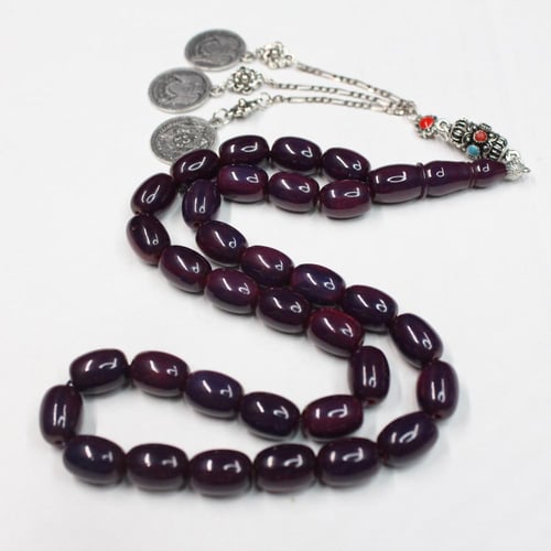 سبحة مسكي بلون أرجواني , خيط بروبلين متين و حجم خر...