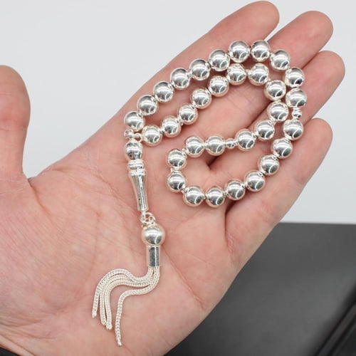 سبحة فضة عيار 925 بوزن 31جرام