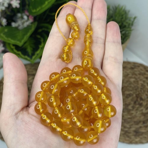 مسباح فاتوران أصفر كهرماني شفاف