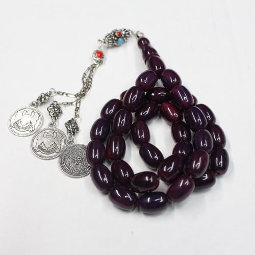 سبحة مسكي بلون أرجواني , خيط بروبلين متين و حجم خر...