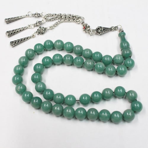 سبحة مسكي بلون التركواز , خيط بروبلين متين و حجم خ...