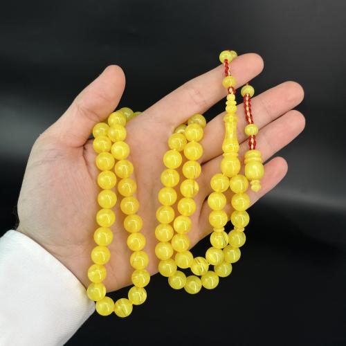 سبحة بكلايت أصفر ليموني نظام عقود - 69 خرزة