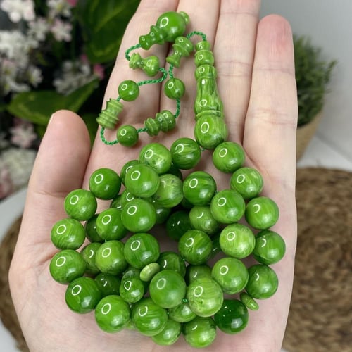 سبحة مسكي أخضر متدرج