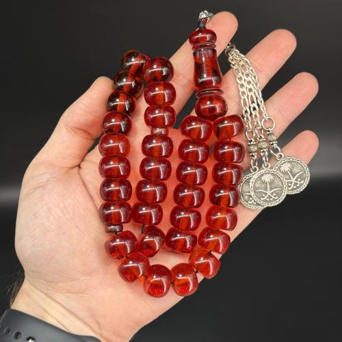 سبحة بكلايت كرزي شفاف - 33 خرزة