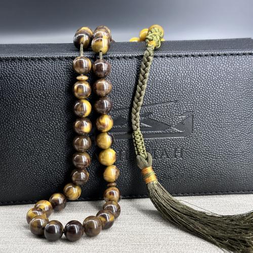 سبحة مسكي زيتي بني مموج