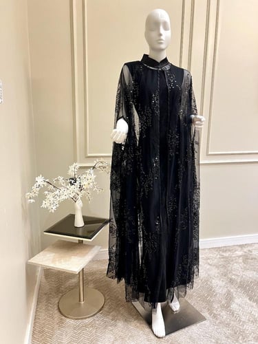 فستان اسود قطعتين