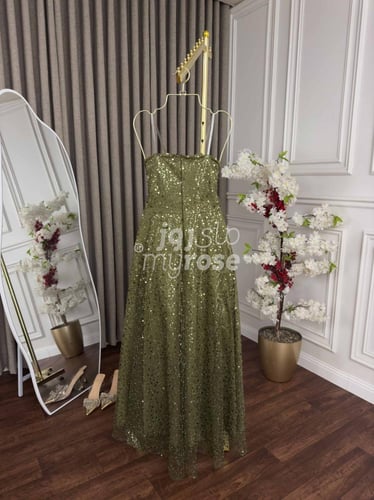 فستان ترتر زيتي