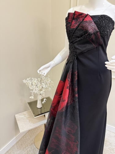 فستان مشجر تطريز